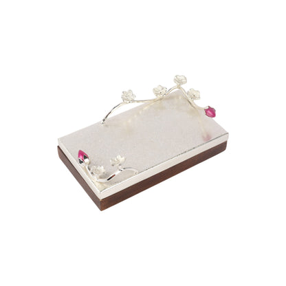 Wooden Box with Silver Lid