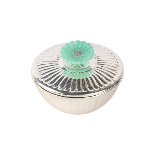 Silver Bowl with Resin Lid