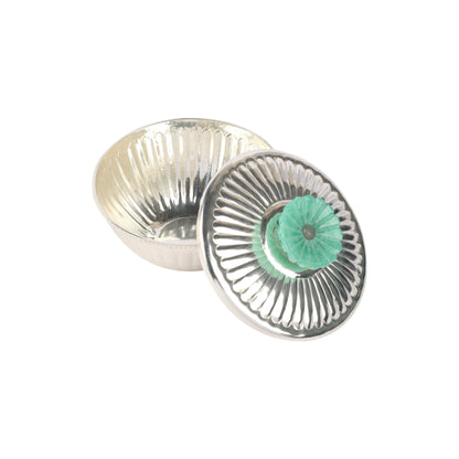 Silver Bowl with Resin Lid