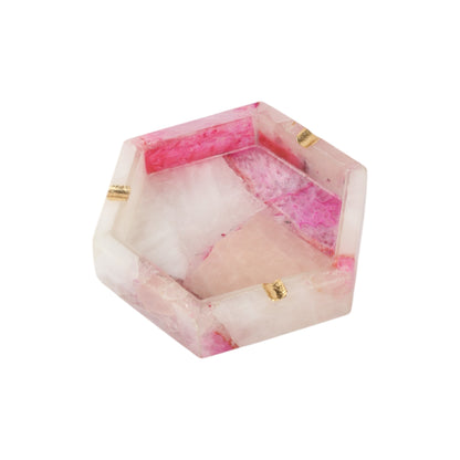 Mix Agate (shades of pink) Hexagon Ash Tray