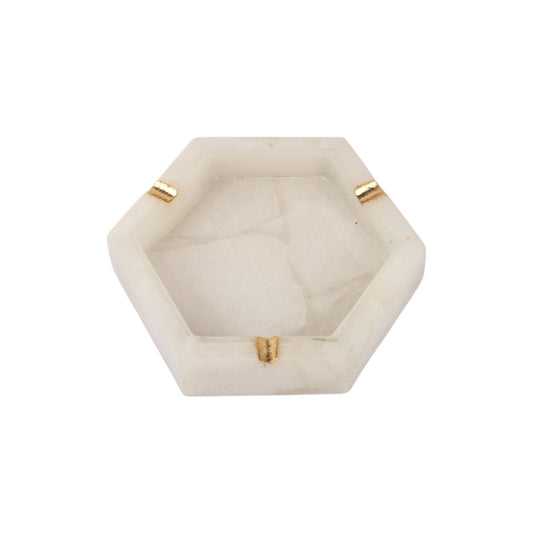 White Hexagon Ash Tray