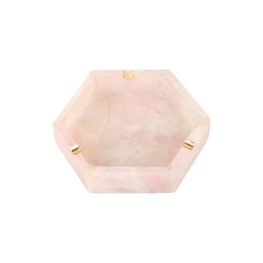 Rose Quartz Hexagon Ash Tray