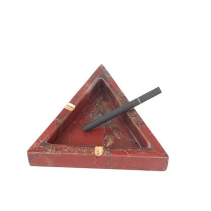Red Stone Triangle Ash Tray