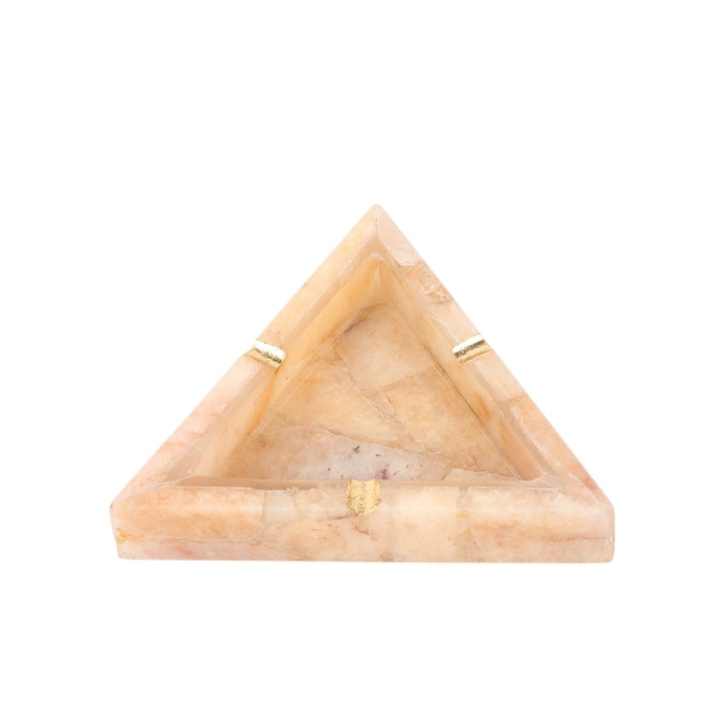 Yellow Quartz Triangle Ash Tray