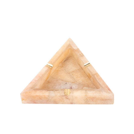 Yellow Quartz Triangle Ash Tray