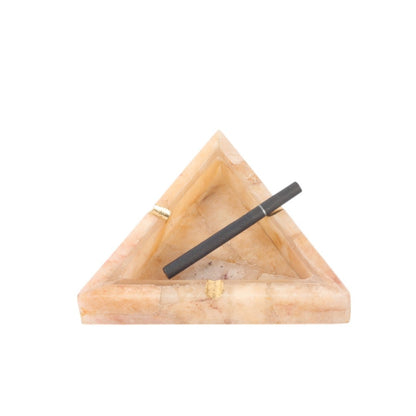 Yellow Quartz Triangle Ash Tray