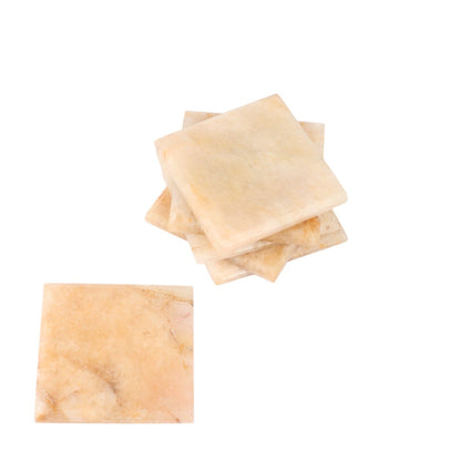 Rose Quartz Square Coaster Set