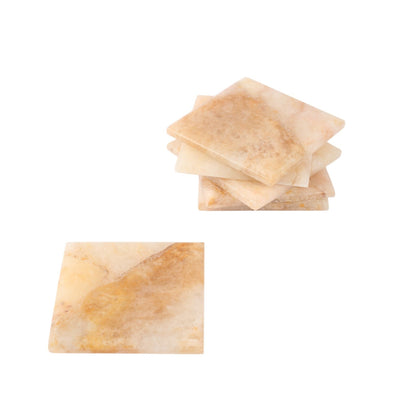 Rose Quartz Square Coaster Set