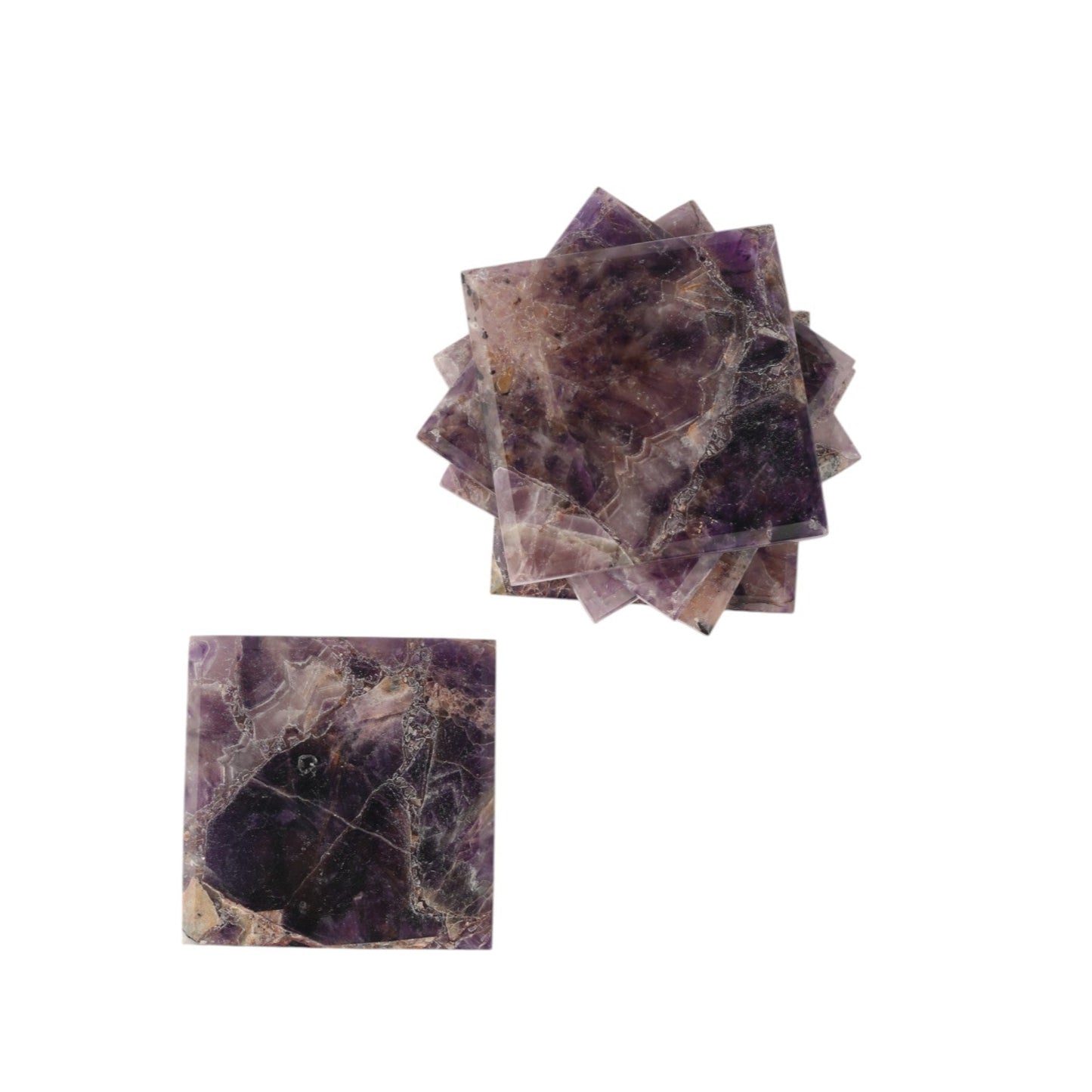 Amethyst Square Coaster Set