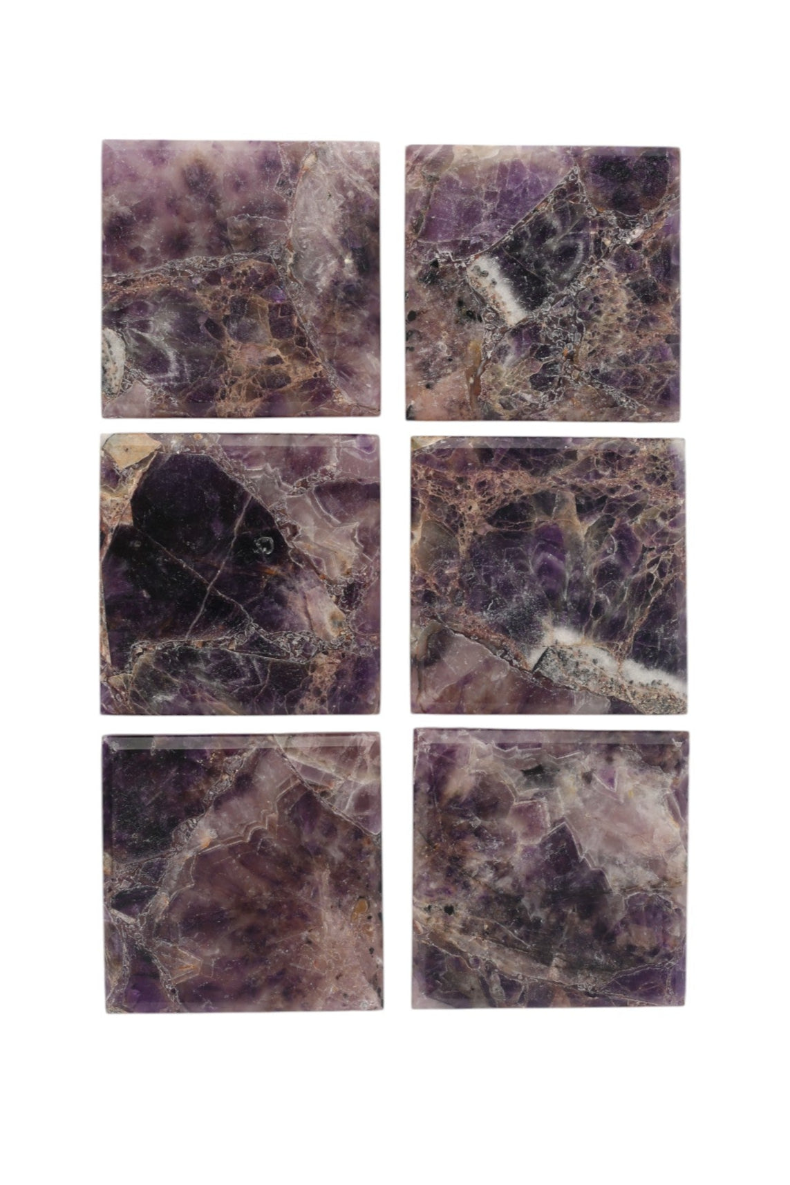 Amethyst Square Coaster Set