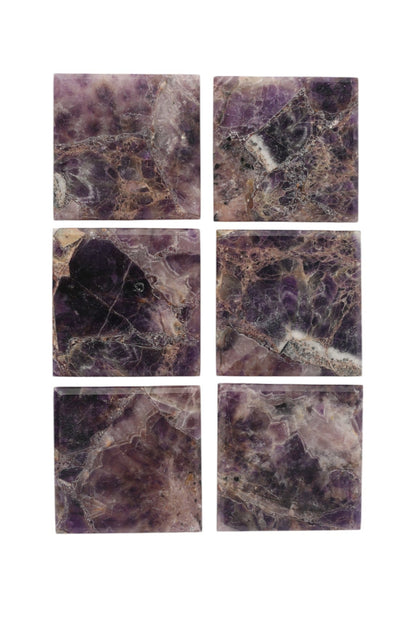 Amethyst Square Coaster Set