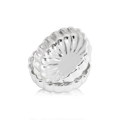 Fluted Design Silver Bowls Set of 2