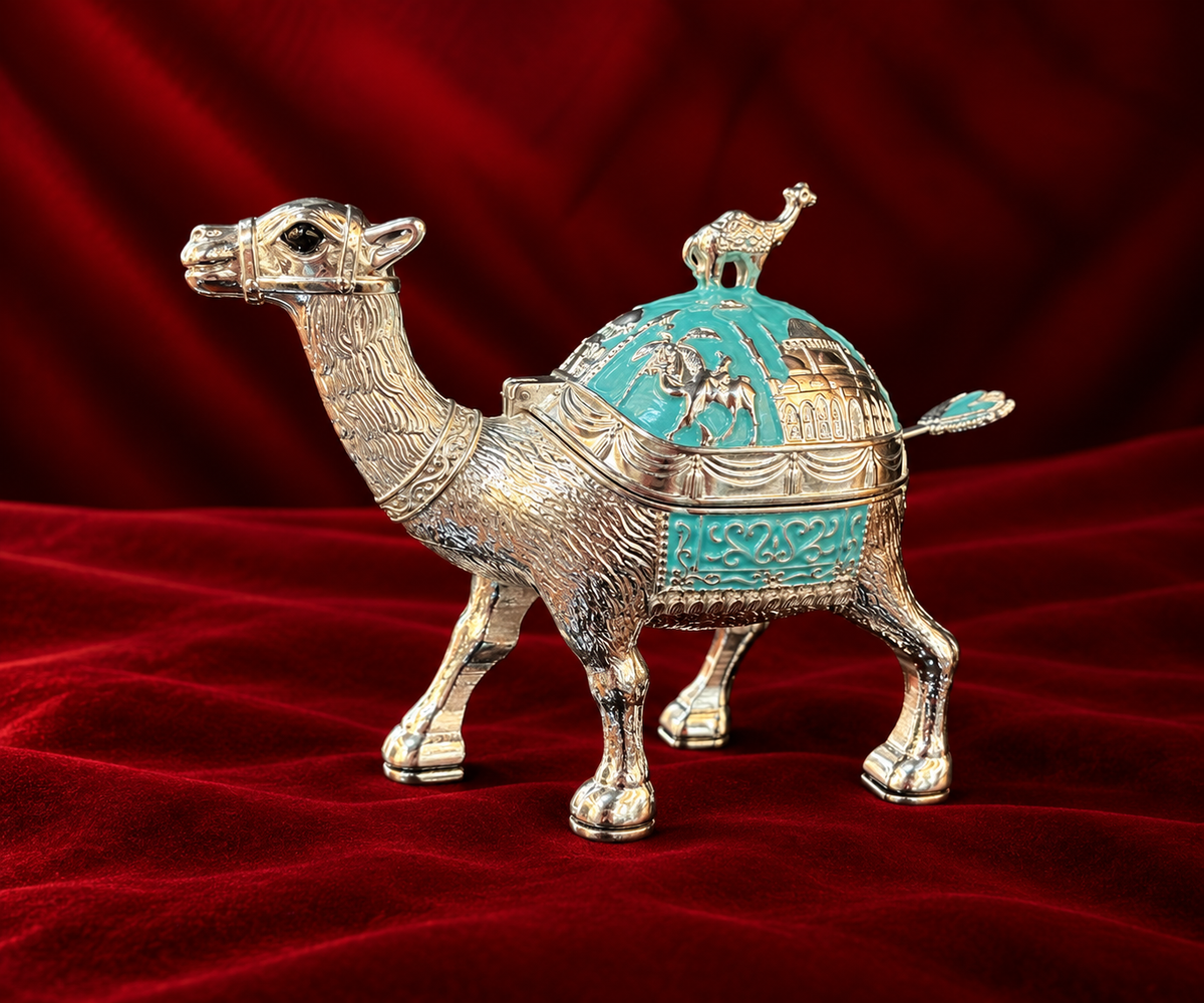 Royal Camel Serving Bowl blue enamel