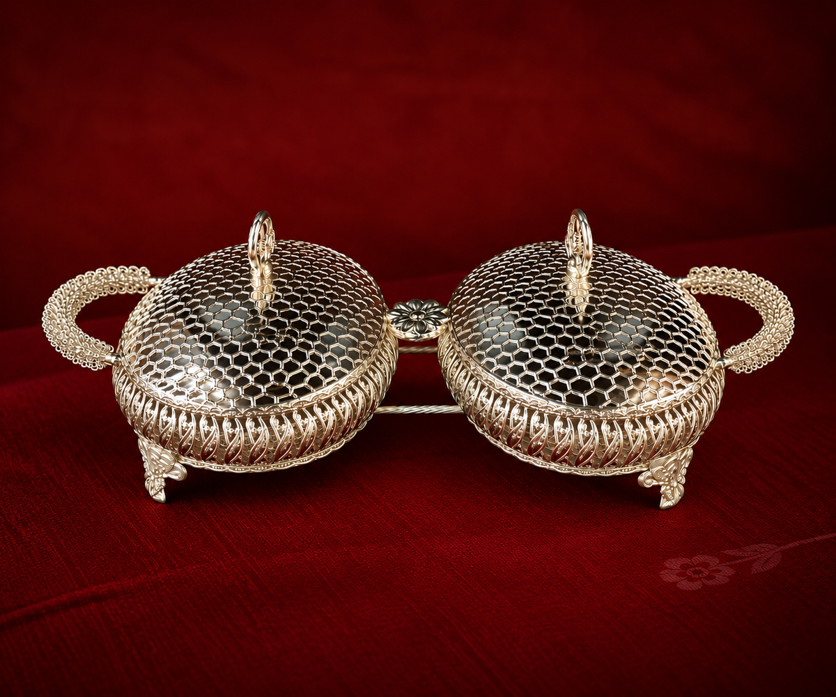 Silver Plated Oval Bowl Set