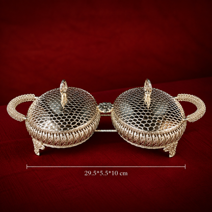 Silver Plated Oval Bowl Set