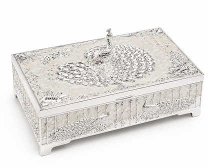 Peacock on Top Dryfruit Box - Four Partition