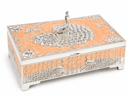 Peacock on Top Dryfruit Box - Four Partition