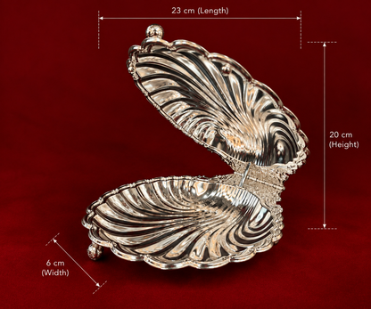 Sea shell -Silver-Plated Shell Serving Box