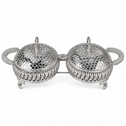 Silver Plated Oval Bowl Set