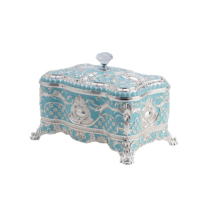 Enamel Crystal Jewelery Box (Blue)
