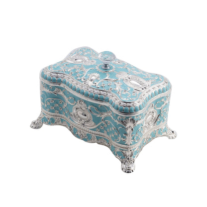 Enamel Crystal Jewelery Box (Blue)