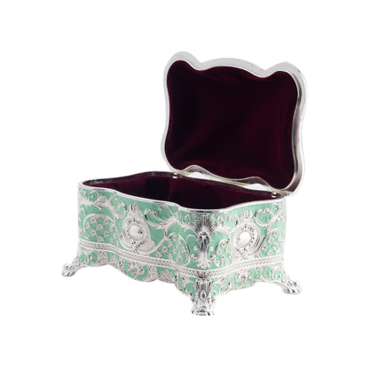 Enamel Crystal Jewelery Box (Green)