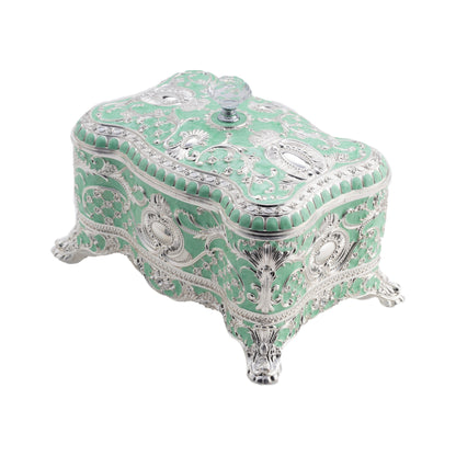 Enamel Crystal Jewelery Box (Green)