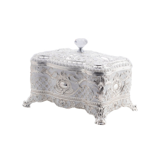 Enamel Crystal Jewelery Box (White)