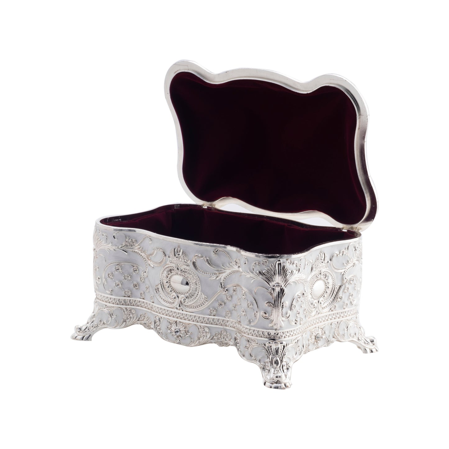 Enamel Crystal Jewelery Box (White)