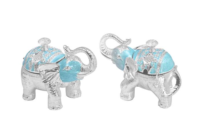 Enamel Elephant Candy Box