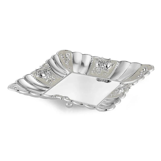 Silver Plated Enamel Tray