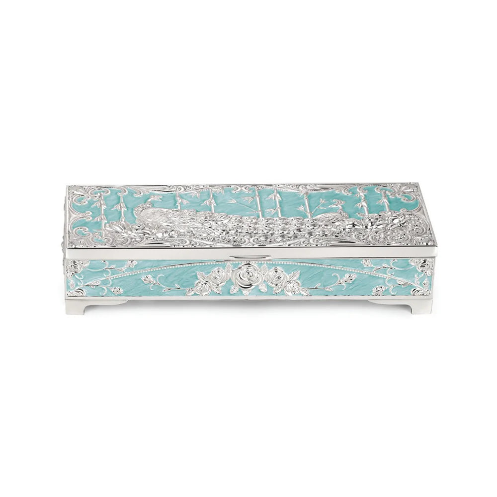 Peacock Rectangular Dry Fruit Box - Two partition