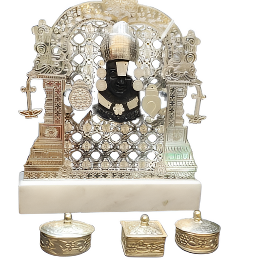 Silver-Plated Tirupati Balaji