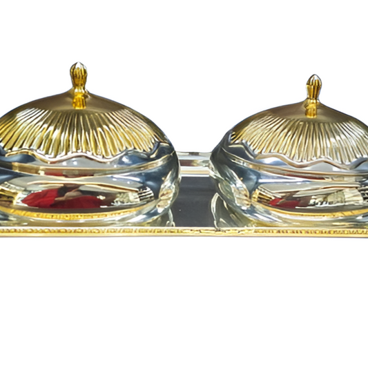 Silver-Plated Dry Fruit Bowl Set (Set of 2)