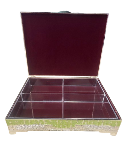 Peacock on Top Dryfruit Box - Four Partition