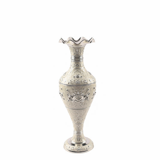 Flower Vase – White Enamel Finish